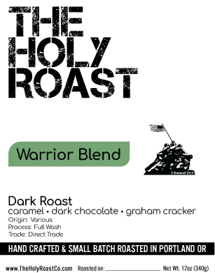 Warrior Blend - Organic Dark Roast  ⭐⭐⭐⭐⭐