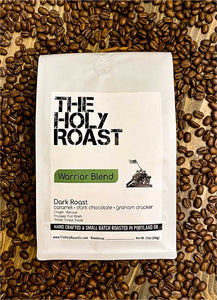 The Holy Roast Warrior blend coffee is 100% organically grown & is low acid.  It's roasted to perfection to bring out it's flavors of caramel, dark chocolate & graham cracker.  We proudly donates $1 of every bag to charitable organizations that help our military veterans.